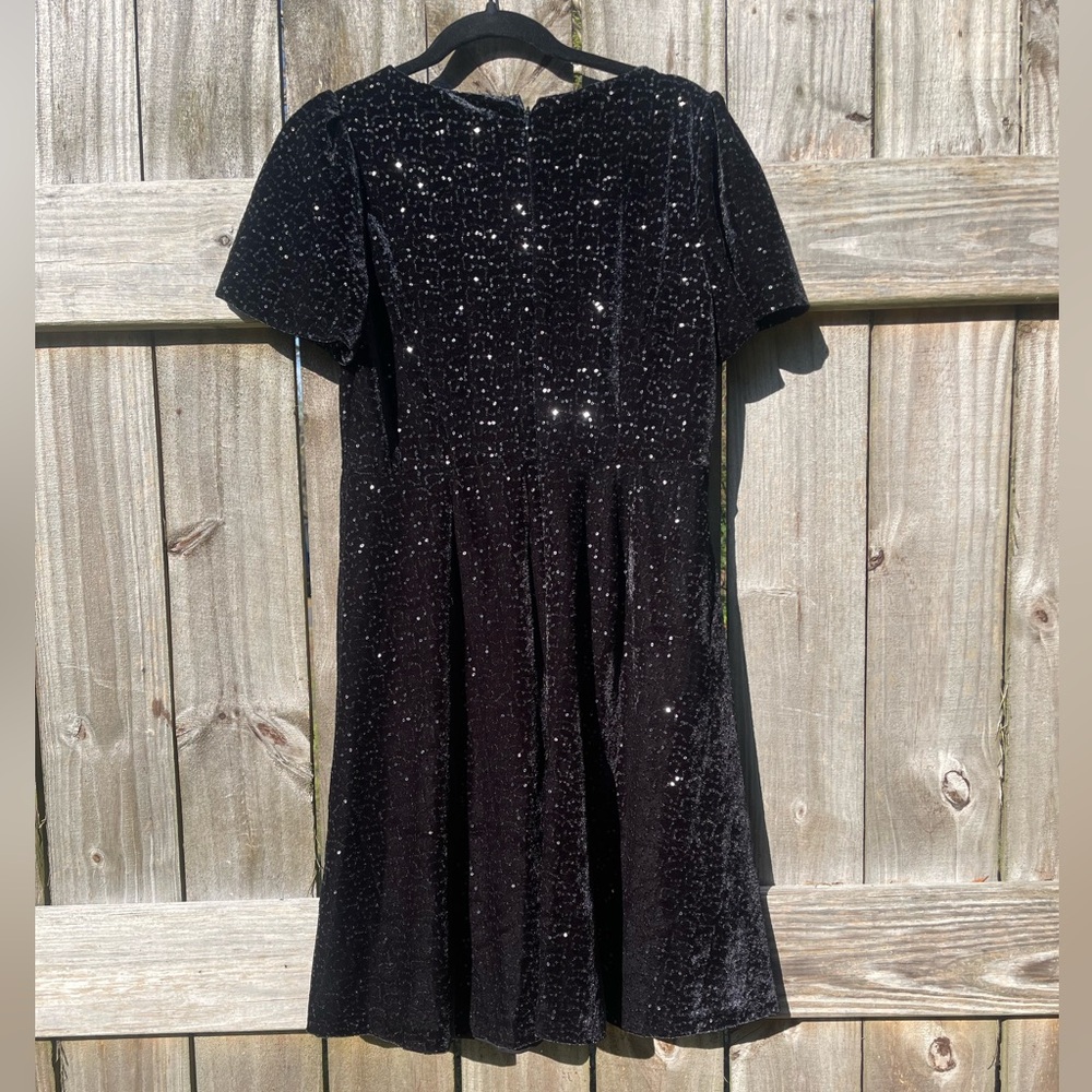 Talbots Black Metallic Sparkle Dress 6P - Picture 8 of 8